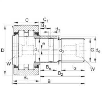 Stud type track rollers - PWKRE90-2RS