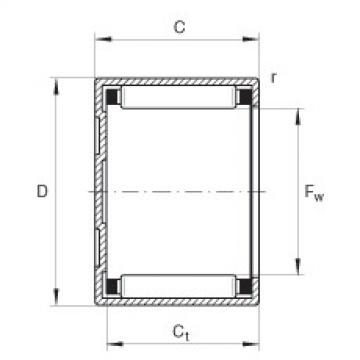 Drawn cup needle roller bearings with closed end - BK2526