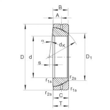 Angular contact spherical plain bearings - GE140-SX