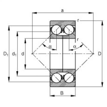 Angular contact ball bearings - 3306-DA