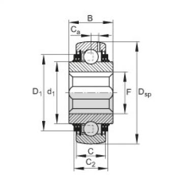 Self-aligning deep groove ball bearings - GVK108-211-KTT-B-AS2/V