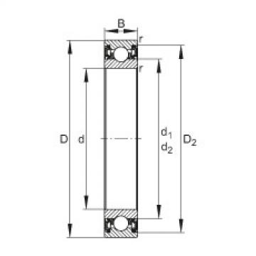 Deep groove ball bearings - 61811-2RZ-Y