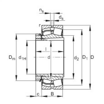 Spherical roller bearings - 22244-BE-XL-K + H3144X