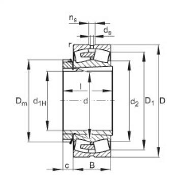 Spherical roller bearings - 22260-BEA-XL-K-MB1 + H3160