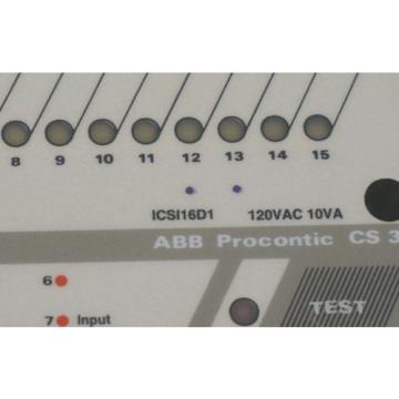 ABB PROCONTIC ICSI16D1 REMOTE I/O MODULE 120VAC, 10VA