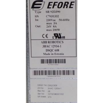 EFORCE SR 92D390 / SR92D390 - ABB 3HAC 12934-1 DSQC608 / IRC5 Power Supply