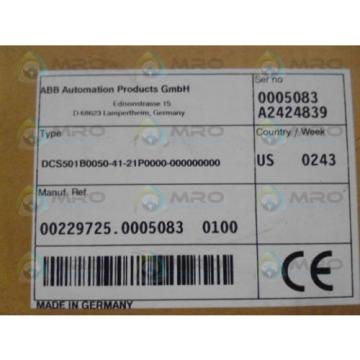 ABB DCS500 DCS501B0050-41-21P1000-000000000 *NEW IN BOX*