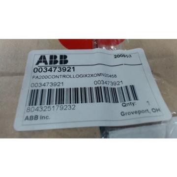 NIB ABB 003473921 FA200/CONTROLLOGIX/2XOMN20/458 - 60 day warranty