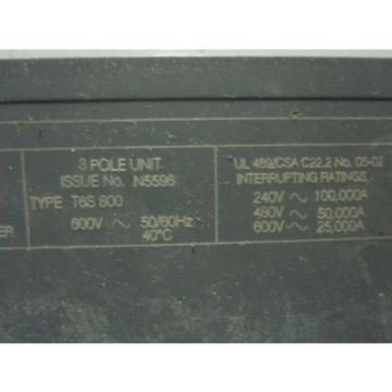 ABB SACE Tmax T6S 800 Circuit Breaker T6S600BW PR221DS