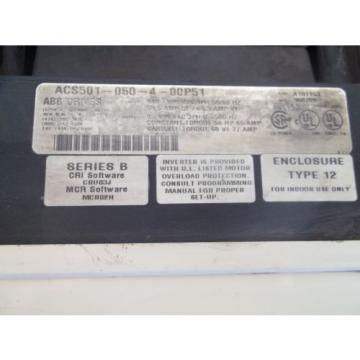 ABB ACS501-050-4-00P51 3PHASE 50HP SERIES B 440-500VAC 50/60HZ 50HP DRIVE (49)