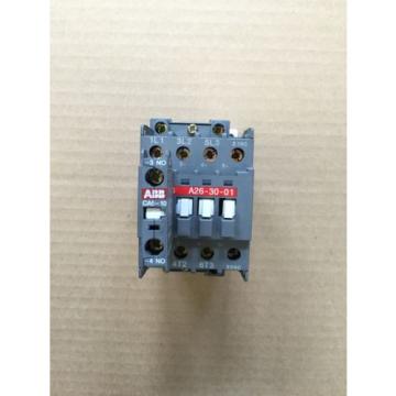 ABB A26-30-01 Contactor, 30A, 600VAC Max, 200-600VAC, 7.5-25HP, 110-120V Coil