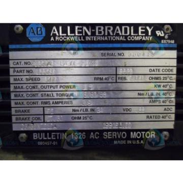 ALLEN BRADLEY 1326AB-B430E-21-K4 AC SERVO MOTOR 1.5 KW 3200 RPM *NEW NO BOX*