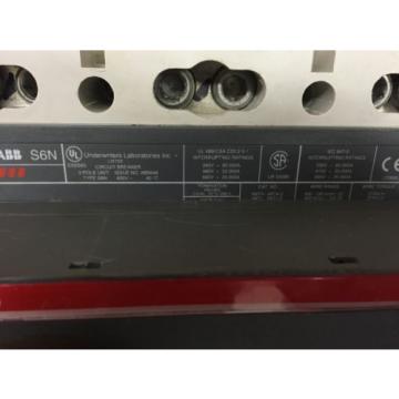 800 AMP ABB S6N E93565, Issue # AB5649, 600VAC, Circuit Breaker Disconnect