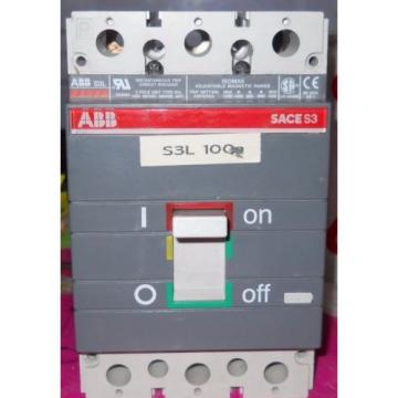 USED ABB SACE S3L 3p 100a 400-1200v CIRCUIT BREAKER