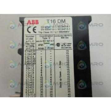 ABB T16DM THERMAL OVERLOAD RELAY *NEW NO BOX*