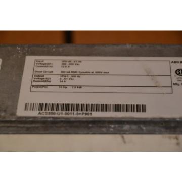 ABB ACS800-U1-0011-5+P901 ACS800U100115P901 ACS800 3PH 10 HP 7.5kw 10hp DRIVE