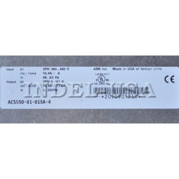 ABB ACS550-U1-015A-4 DRIVE. 90 DAYS WARRANTY