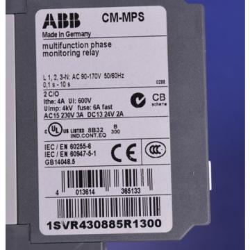 ABB Multifunction Phase Monitoring Relay 0.1s - 10s  1SVR430885R1300