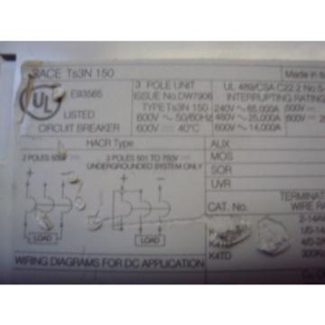 ABB SACE TMAX TS3N-150 CIRCUIT BREAKER 125A  NEW