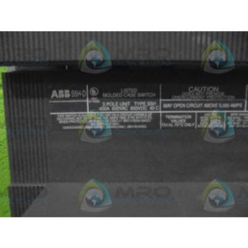 ABB S5H-D 3POLE UNIT 400A 600VAC  AH02013349 *NEW NO BOX*