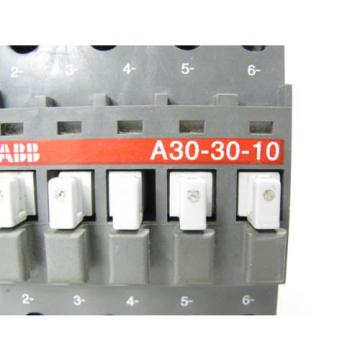 ABB, Contactor,  A30-30-10-84, Motor Control, 110-120 Volt, Used