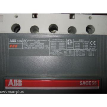 ABB 122160062-001 Circuit Breaker, 300 Amp, Sace S5, Type SN5, New