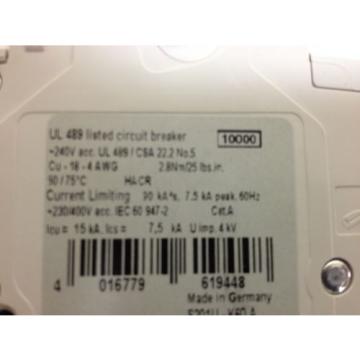 *NEW* ABB Mini Circuit Breaker S201U-K60, 1 Pole,  60A