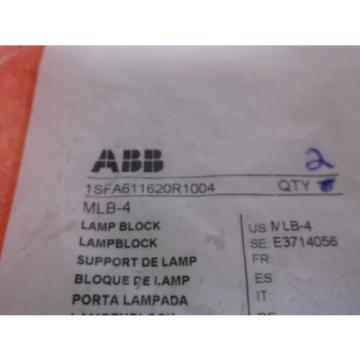 LOT OF 2 ABB MLB-4 LAMP BLOCK *NEW NO BOX*