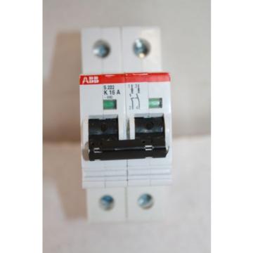 ABB S222 K16A CIRCUIT BREAKER 16 AMP, 240 VOLT, 2 POLE  NEW