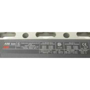 ABB 600A, 600V, 3P Circuit Breaker Type S6N ..  UF-40