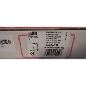 New ABB CA5-10 A AUX Black Contact 1NO Auxiliary CA5 10 1SBN010010R1010 60pc Box