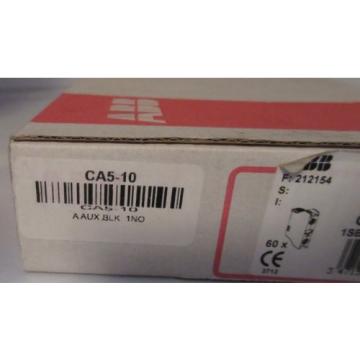 New ABB CA5-10 A AUX Black Contact 1NO Auxiliary CA5 10 1SBN010010R1010 60pc Box