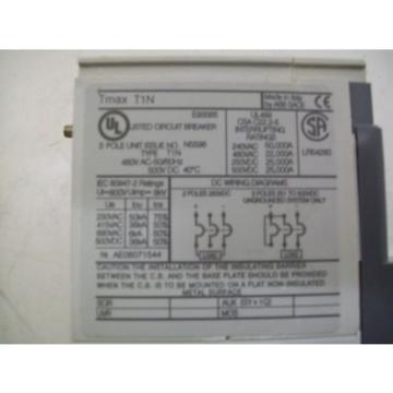 ABB T1N N5596 TMAX 3 Pole 30A AMP 480Y/277 VAC Circuit Breaker Nr.AE06071567