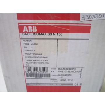 ABB SACE ISOMAX S3 N 015 CIRCUIT BREAKER  *USED*