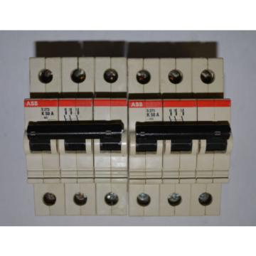 (2) ABB Circuit Breakers S273 K 50 A