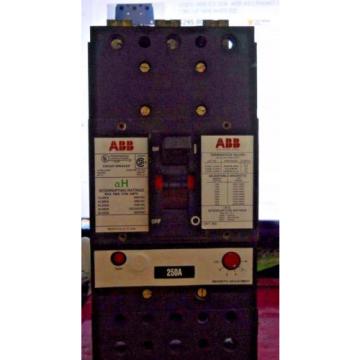 USED ABB TF36250 225A CU7AL 3POLE 600V CIRCUIT BREAKER