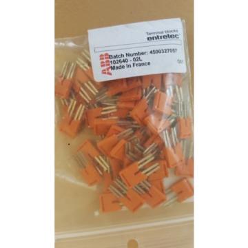 ABB / Entrelec 1SNA291102R2300 orange terminal jumper bars lot of 62