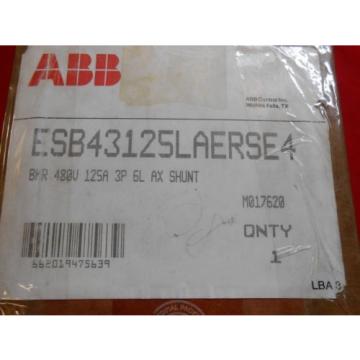 ABB ESB43125L AERSE4  CIRCUIT BREAKER 125 amp aux shunt