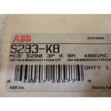 ABB S283-K8 CIRCUIT BREAKER *NEW IN BOX*