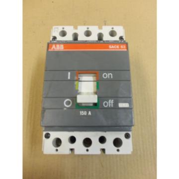 ABB S3N SACE S3 3 POLE 150 AMP CIRCUIT BREAKER  24v ac/dc shunt