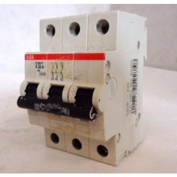 ABB S203P-K20A  3POLE 20 AMP CIRCUIT BREAKER