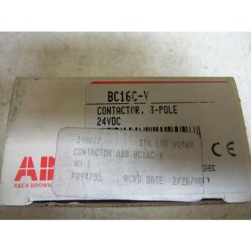 ABB BC16C-Y CONTACTOR 3-POLE *NEW IN BOX*