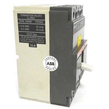 LOT OF 3 ABB SACE S1 CIRCUIT BREAKERS S1N, 15 AMP, 3 POLE