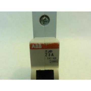 159021 New-No Box, ABB S281-Z3A Circuit Breaker, 3A, 230/400VAC