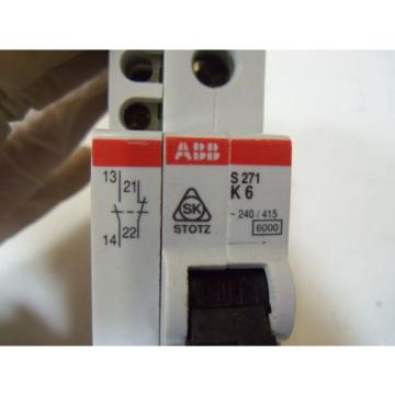 ABB CIRCUIT BREAKER S271-K6 W/ S2-H *NEW NO BOX*