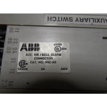 USED ABB S6N SACE S6 Circuit Breaker 600 Amps 600VAC w/ Aux. Switch / Bell Alarm