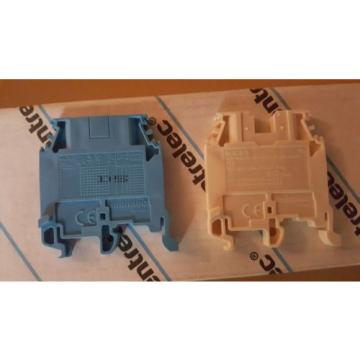 ABB / Entrelec 0195 486 04 terminal blocks new in box  lot of 41  21 blue 20 tan