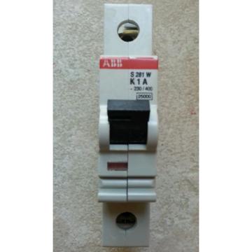 ABB 230/400, S281W, K 1A, Single pole, New.