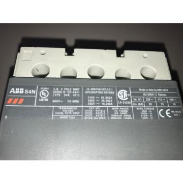 ABB Circuit Breaker 250 A Circuit Breaker 3 Pole, 250 Amp, S4N250BW