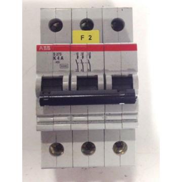 ABB 4A 400V 3-POLE CIRCUIT BREAKER S273 K4A